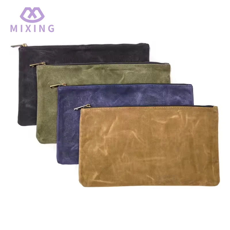 Gereedschapstasje van gewaxt canvas